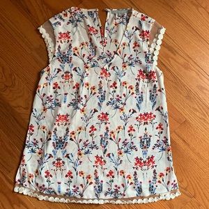 Daniel Rainn cap sleeves blouse size M